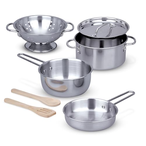 Melissa & Doug Stainless Steel Pots &...