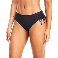 JAONLD Bas de Maillot de Bain Femme Culotte Taille Haute Maillot Bain,Bikini Femme Short de Bain Absorbant Taille Haute pour la Plage et la Piscine(XL,Noir)