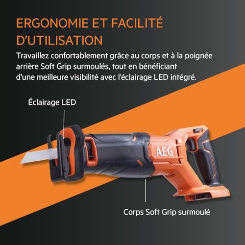 AEG Scie Sabre PRO18V Course de Lame 28 mm BUS18C2-0 (Sans batterie)