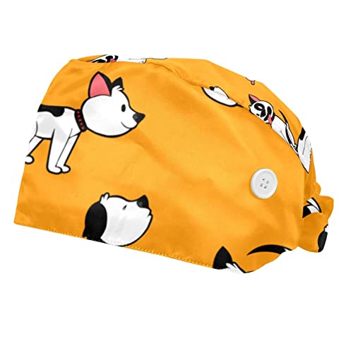 Couvre-chef unisexe motif chiot mignon lot de 2 casquettes de travail respirantes