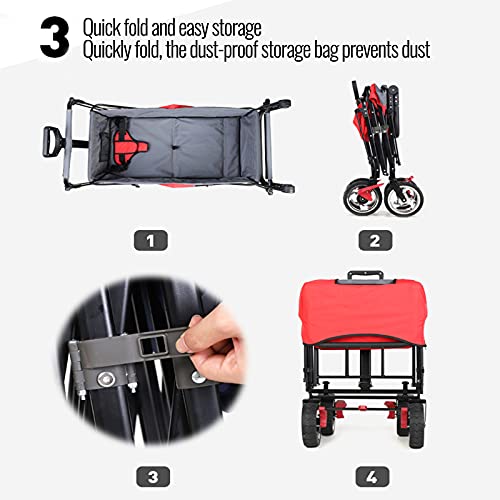 Carroça portátil de jardim, utilitário de acampamento ao ar livre, vagão de praia, carrinho de quint