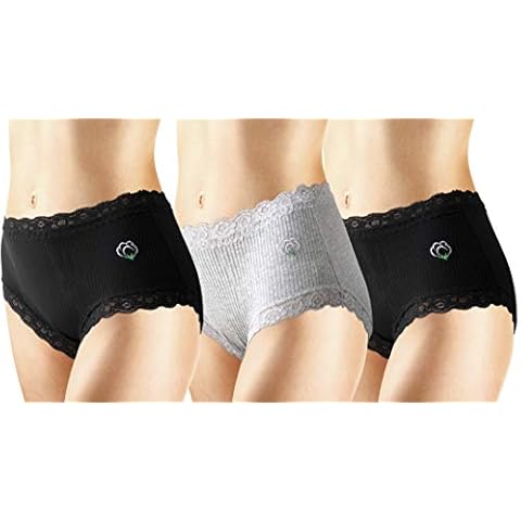 New 3 Pack Cotton Brief Menstrual Panties, Light Incontinence Panties, Absorbent Panties (Small) Cover