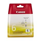 Impresa hasta 390 fotos Canon BCI-6 Y Cartucho de tinta original Amarillo para Impresora de Inyeccion de tinta Pixma iP3000-iP4000-iP4000R-iP5000-iP8500