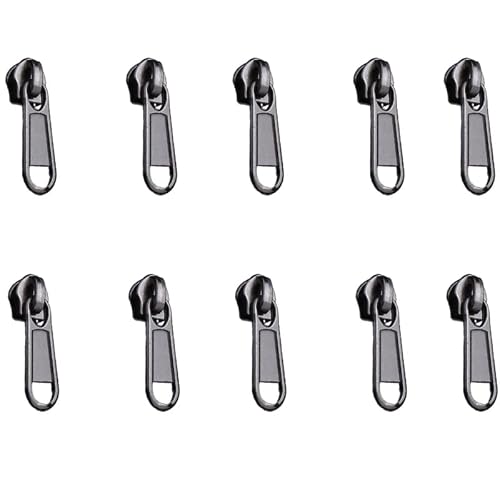 Carotoe A 10 Pcs Single/Double Side Zippers Pullers Zippers Slider 3#5# Zip Repair Set For Jackets Clothes