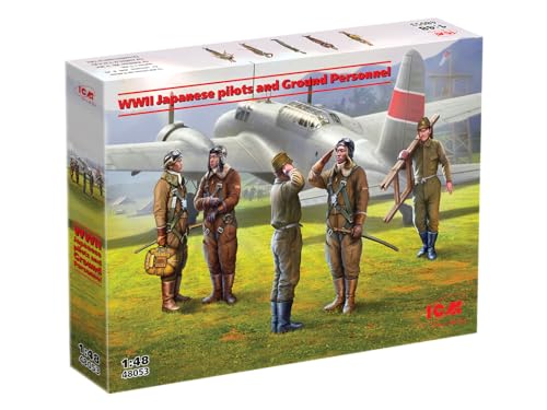 Pilotes japonais et personnel au sol ICM 48053, maquette militaire plastique 1:48 seconde guerre