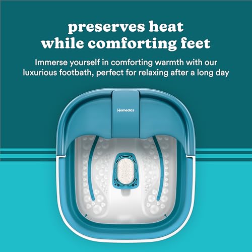 image for Homedics Smart Space Bubble Mate Collapsible Foot Spa, Heat-Maintainin
