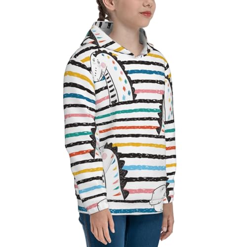 Cartoon Dinosaurs Kids Pullover Hoodies Boys Sweatshirts Girls Athletic Clothes with Pocket3