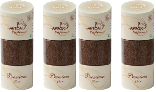 Image of Aveon Cafe Premium Instant Coffee - 100g Jar (Pack of 4) | Finely Agglomerated Coffee Blend | Rich Aroma & Smooth Flavor | Crafted with 100% Arabica & Robusta | Instant Coffee Perfection
