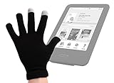 DURAGADGET Guantes Negros para Pantalla Táctil para eReader Energy Sistem eReader Screenlight HD | Onyx Cervantes 8G - Talla Mediana - ¡Ideales para El Invierno