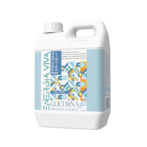 Sapone Mani 5L – Sapone Liquido Delicato e Profumato Glicerina - Formato Risparmio 5000 ML – Per tutti i tipi di pelle - Originale Cura Farma