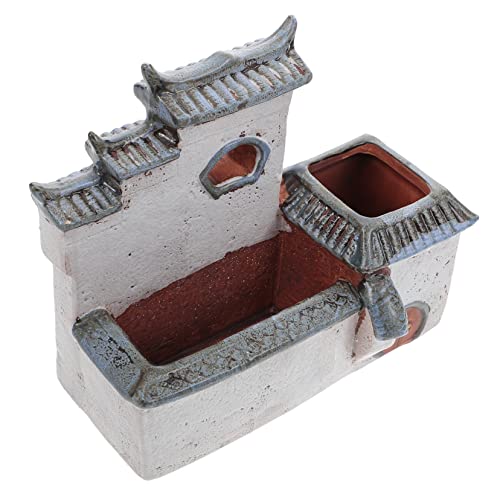 OFFSCH Decoración De Maceta De Cerámica Retro Creativa Ideal para Suculentas y Bonsái