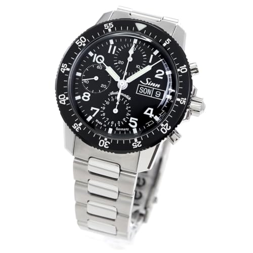 [ジン]Sinn 103.B.AUTO 自動巻き 腕時計 メンズ Chronographs クロノグラフ 新フォールディングクラスプ付きブレスレット ステンレススチール サテン ポリッシュ ドイツ製