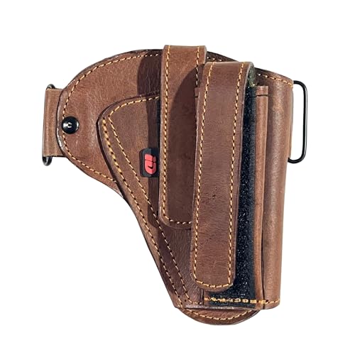 Holster cuir Glock 17 étui Western Warreplica pour S&W M&P Shield Plus droitier