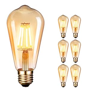 Edison gloeilamp, Dobee Edison Vintage LED-lamp E27 (4W/220V) 2600-2700K Retro gloeilamp vintage antieke gloeilamp…