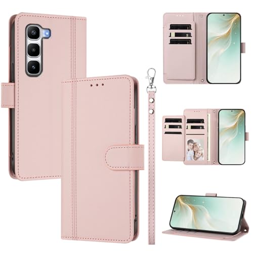 �X�}�z�P�[�X �Ή��@�� for Infinix Hot 60 Pro Plus �X�}�z�P�[�X�y�E�H���b�g�f�U�C�� �f���A���J�[�h�X���b�g �L���b�V�� �t���b�v���X�^���h �����h�~�zPink