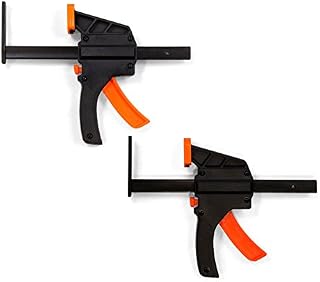 WEN 36053C 6" Quick Release Track Saw Clamps (2 Pack), Black