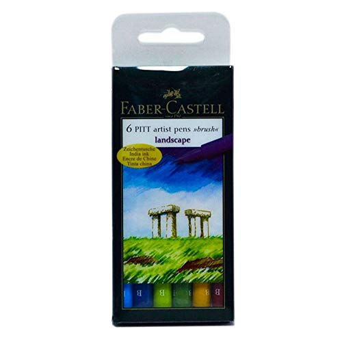 Faber-Castell Pitt Artist Landscape Color Pen Set - Pack of 6