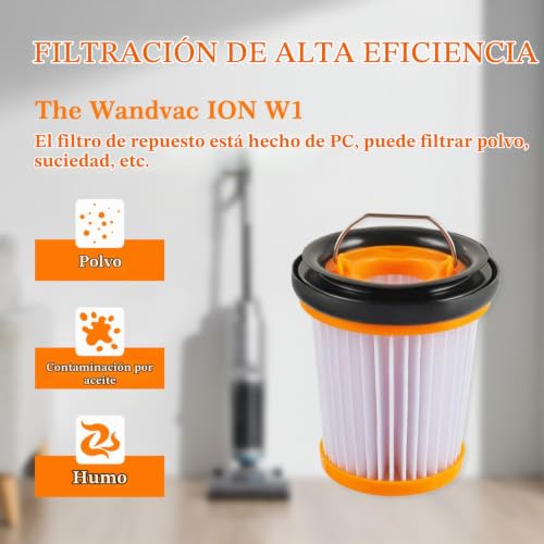 Miniatura 4 de Huarew 8 Piezas Filtro De Repuesto Aspirador Para Shark Ion W1 S87 Filtro De Aspiradora Inalámbrico De Mano Wv200, Wv201, Wv205, Wv220, Comparar Con La Pieza Xhfwv200