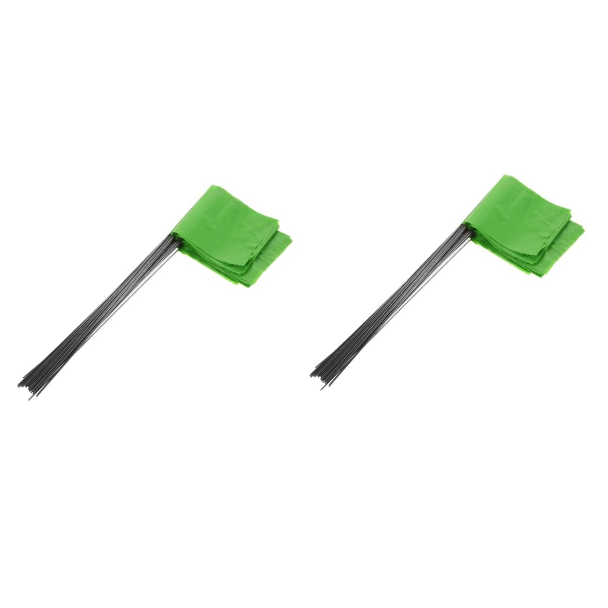 2 Set Bandiere Segnaletiche in Poliestere Con Asta in Per Irrigazione E Marcatura Bandiere Resistenti E Visibili Per Esterni 50 * 2