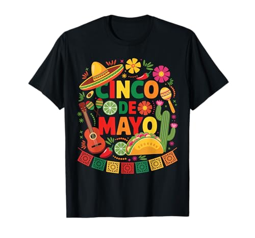 Divertido sombrero mexicano del Cinco de Mayo para hombre y mujer Camiseta