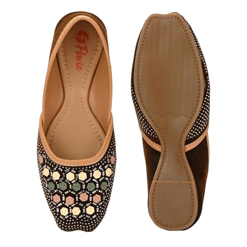 Image of Flavia Womens Flv07 Ballet Flat | Ethnic Shoes | Wedding Footwear | Fashionably Stylish for Everyday wear