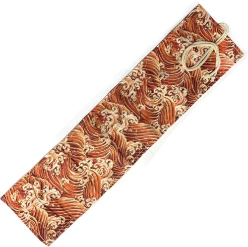 Image of Canvas Pencil Wrap Case, 72 Holes Colored Pencil Roll Holder Storage Pouch for Office (72 Holes, Red)