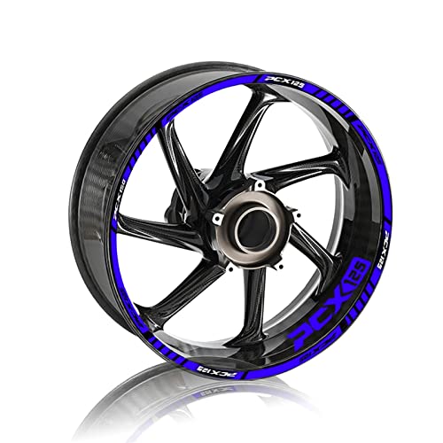 Liseret de jante Honda PCX autocollant réfléchissant finition premium bleu