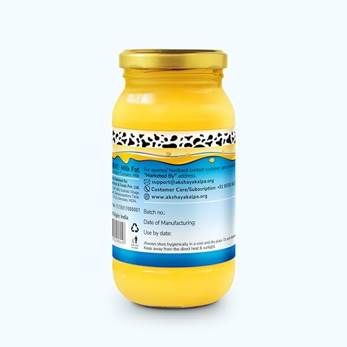 Akshayakalpa Organic Cow Ghee ? Pure organic ghee, traditionally-churned, chemical-free, granular ghee, nutritious by nature -195 gm