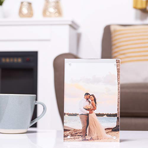 Cadre photo acrylique transparent premium pour exposition sur table - 8