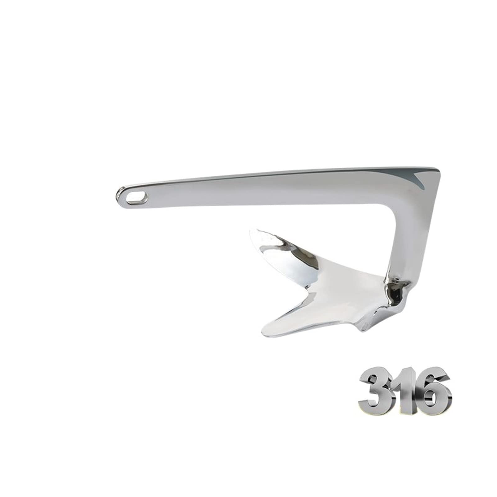 Ancla De Barco Pesado De Acero Inoxidable 316 De Múltiples Especificaciones Ancla De Yate Marino 1-80kg(10kg)