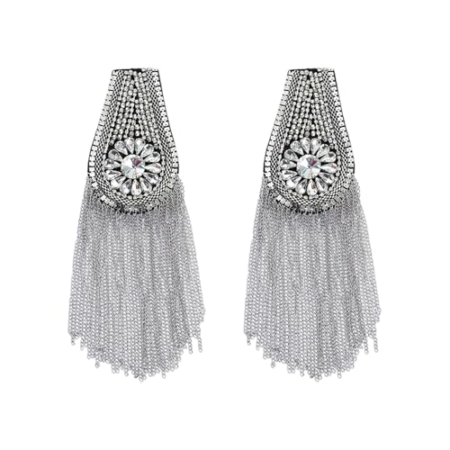 Épaulette rétro à franges en strass pour réparer et customiser vos vestes - 2