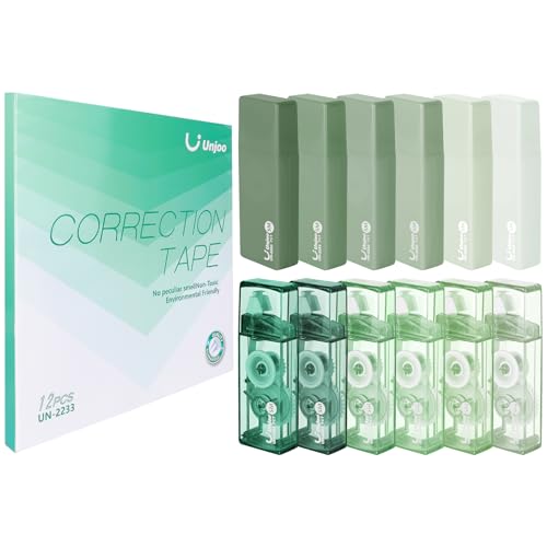 Ruban correcteur Unjoo 5m lot de 12 souris blanches correction écriture manuscrite