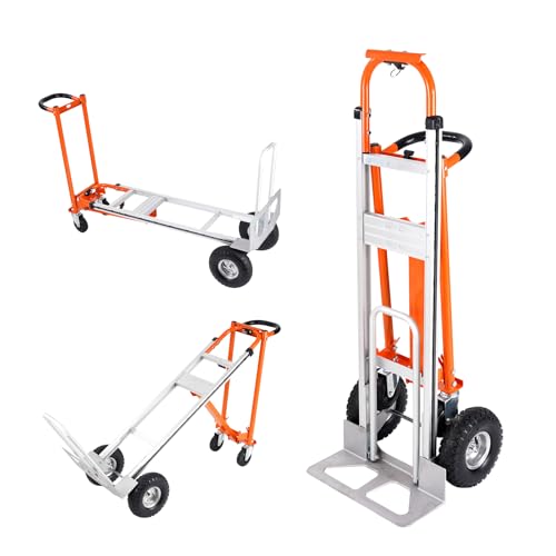 Carretilla plegable 4 en 1 aluminio 770 lb ruedas goma