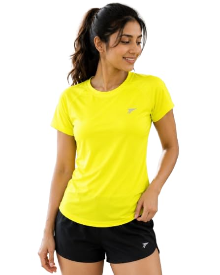 Image of sportywear Polyester Woman Sports T-Shirt Quick Dry Breathable Active Wear Tee |GYMING,Yoga