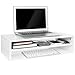 Produktbild Homfa Monitorständer Bildschirmständer Laptopständer Monitorerhöhung Bildschirmerhöher Spanplatte 54x25.5x14cm weiß