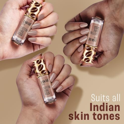 Image of Lakme 9 to 5 Overtime Shine Nail Polish - Coffee Edit-05 Cinnamon Roast 6ml