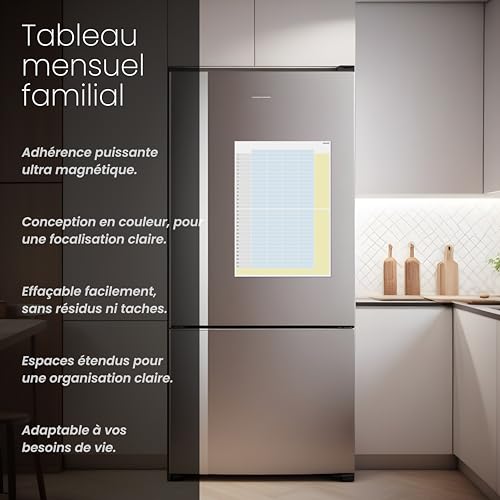 PACKLIST Family Monthly Fridge Magnetic Calendar. 11.7 x 16.5 inch Design Magnetic Monthly Planner for Great Family Planning Tasks and Daily Activities Organized Family! - Image 2
