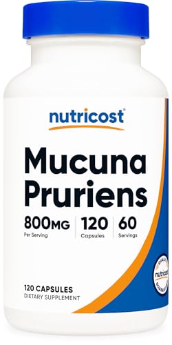 Nutricost Mucuna Pruriens 400mg 120 Capsules - 800mg Per Serving Veggie Caps from Mucuna Pruriens Seed