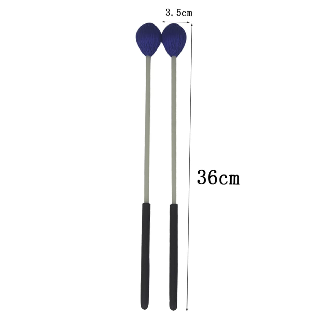 Abaodam 3pares Mallets Para Marimba De Hilo Azul Cabeza Mediana y Mango De Haya Perfectos Para Práctica De Percusión Interiores y Exteriores