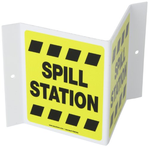 Spill Station signalétique 3D haute visibilité à double face Accuform