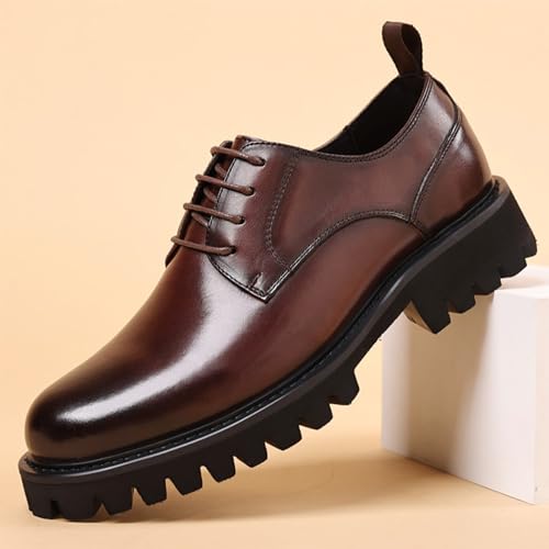 Platform Oxford Shoes for Men Leather Formal Business Oxford Shoes Breathable Comfortable Casual Shoes2