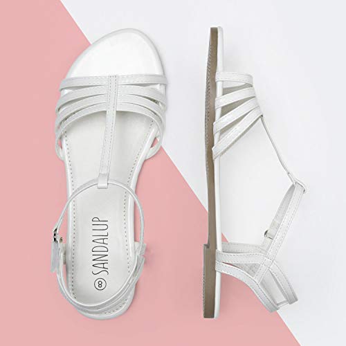 SANDALUP Open Toe Flat Sandals for Women - Image 3