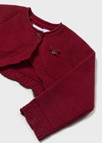 Mayoral Completo Natale Neonata 24 Mesi - 2 Anni 92 Cm Gonna In Tartan Scozzese - T-Shirt E Cardigan Rosso - 6