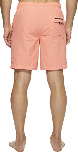 Image of Nautica Men's Solid Quick Dry Classic Logo Swim Trunk