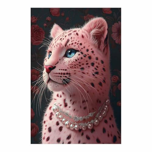 Impression sur toile léopard rose 60x90cm BOHUO tableau panoramique sans cadre pour chambre