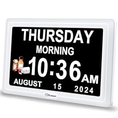 Soobest Digital Dementia Alarm Clock Large Display Day Clock for Seniors with 12 Reminders for item