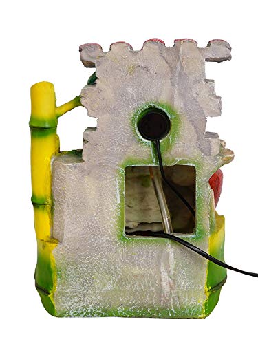 Image of Polyresin Adorable Table Top Indoor 3 Designer Steps Waterfall Fountain for Home Decor with MultiColour LED, Speed Controller Pump & Crystal Ball (Size: 33 x 23.5 x 19.5CM | Colour: Multi)