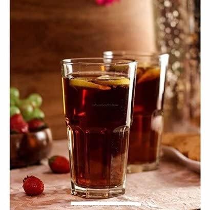 Image of Krish Ocean Centra Premium Glass Set - 495ml Tall Glasses, Pack of 6, Crystal Clear Design | Ideal for Juice, Water & Party Beverages
