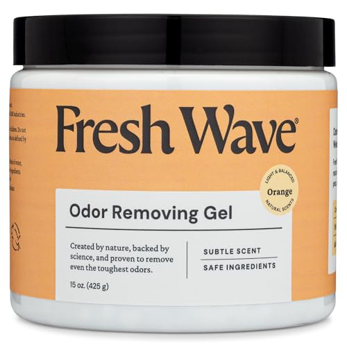 Fresh Wave Orange Odor Removing Gel 15 oz. | Odor Absorbers for Home | Safer Odor Relief | Natural Plant-Based Odor Eliminator | Every 15 oz. lasts 30-60 Days | For Cooking Trash & Pets