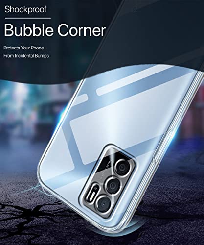 Image of WOW IMAGINE Crystal Clear Transparent Back Case Cover for Oppo A16 | Full Device & Camera Protection Shockproof TPU Silicone Back Cover Case - Transparent
